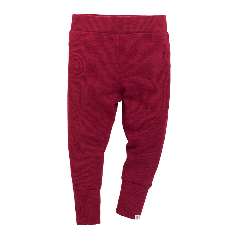 Babytights i ull med silke, ribbstickade