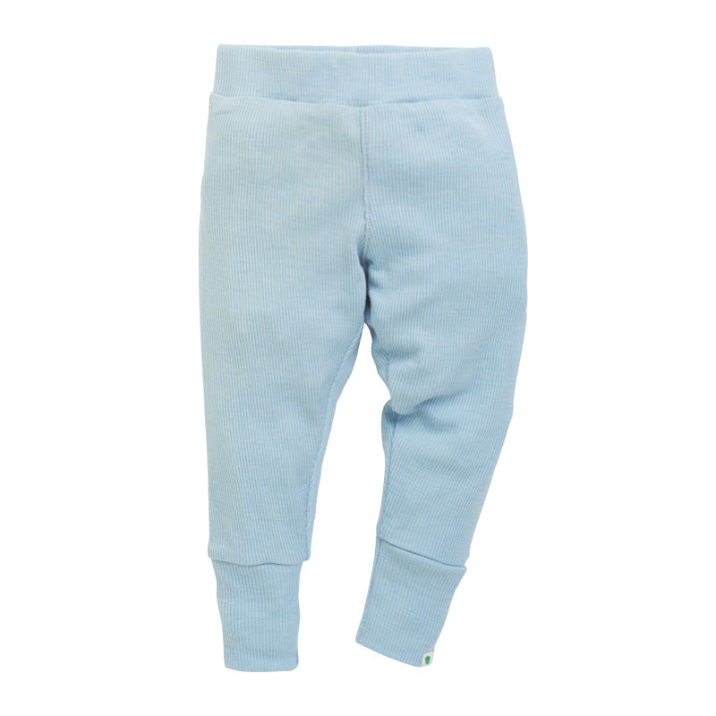 Babytights i ull med silke, ribbstickade