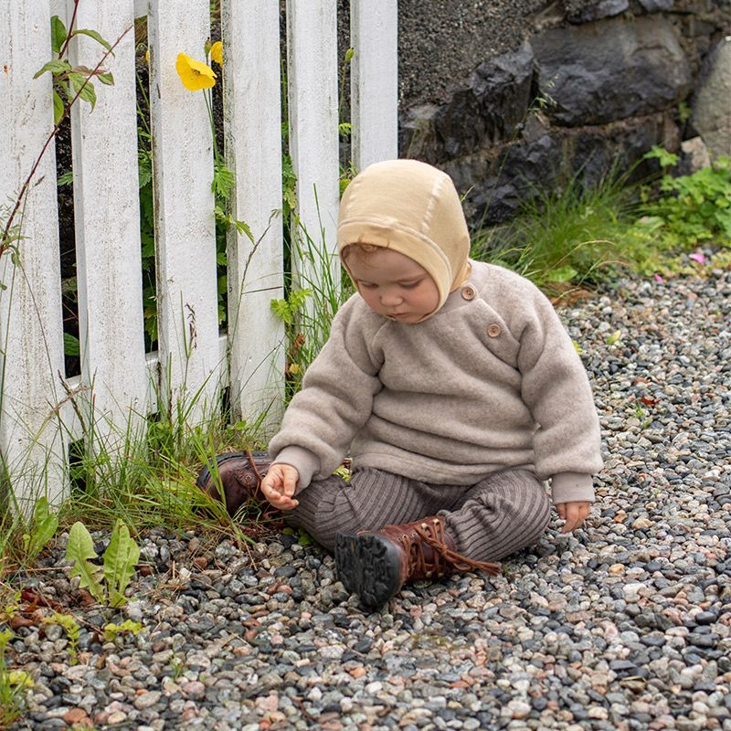 Babygenser i ullfleece - Linfarge