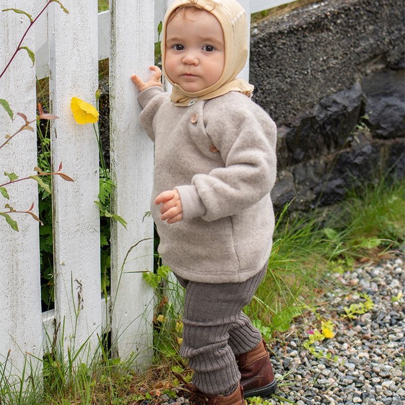 Babygenser i ullfleece - Linfarge