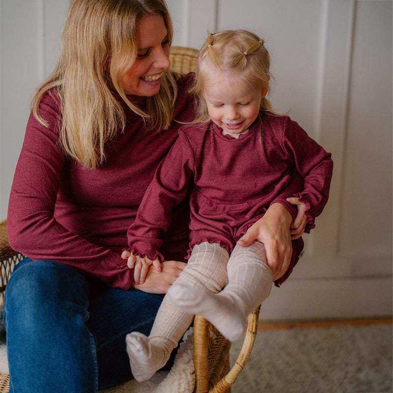 Strumpbyxor barn ull med bomull