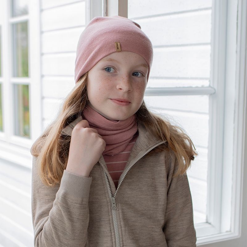 Tubehals i ull med silke, 1(barn/voksen)