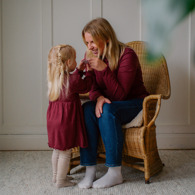 Polotröja i finribbad ull med silke