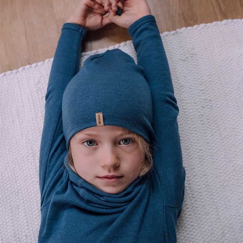 Tubehals i ull med silke, 1(barn/voksen)