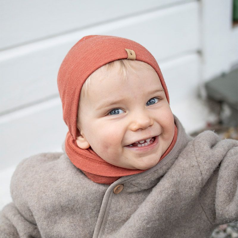 Tubehals i ull med silke, 1(barn/voksen)