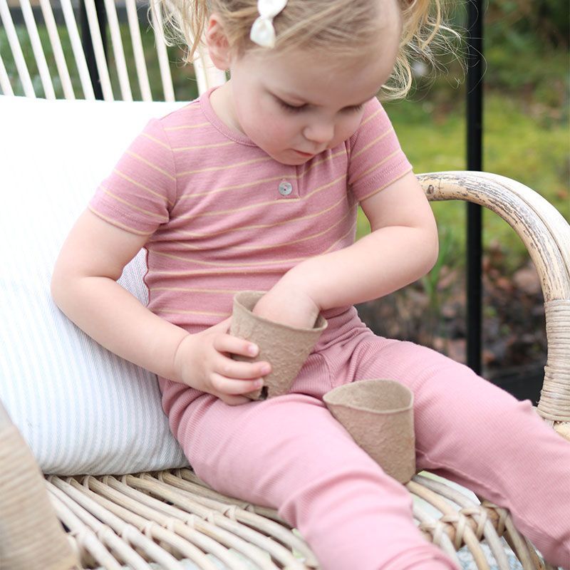 Sommerdress i ull med silke - Rosa