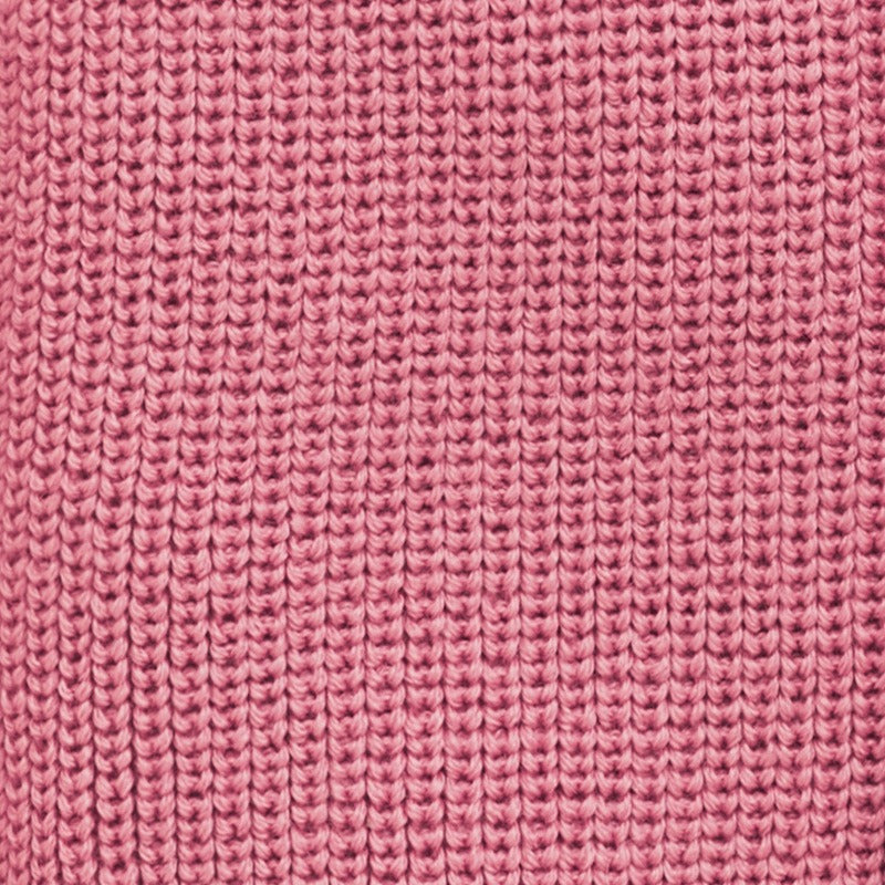 Ullbukse til baby i patentstrikk - Mørk rose - swatch