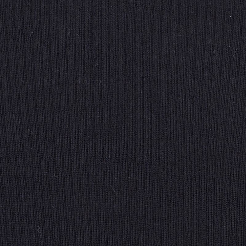 Singlet m/stropper i ull med silke - Svart - swatch