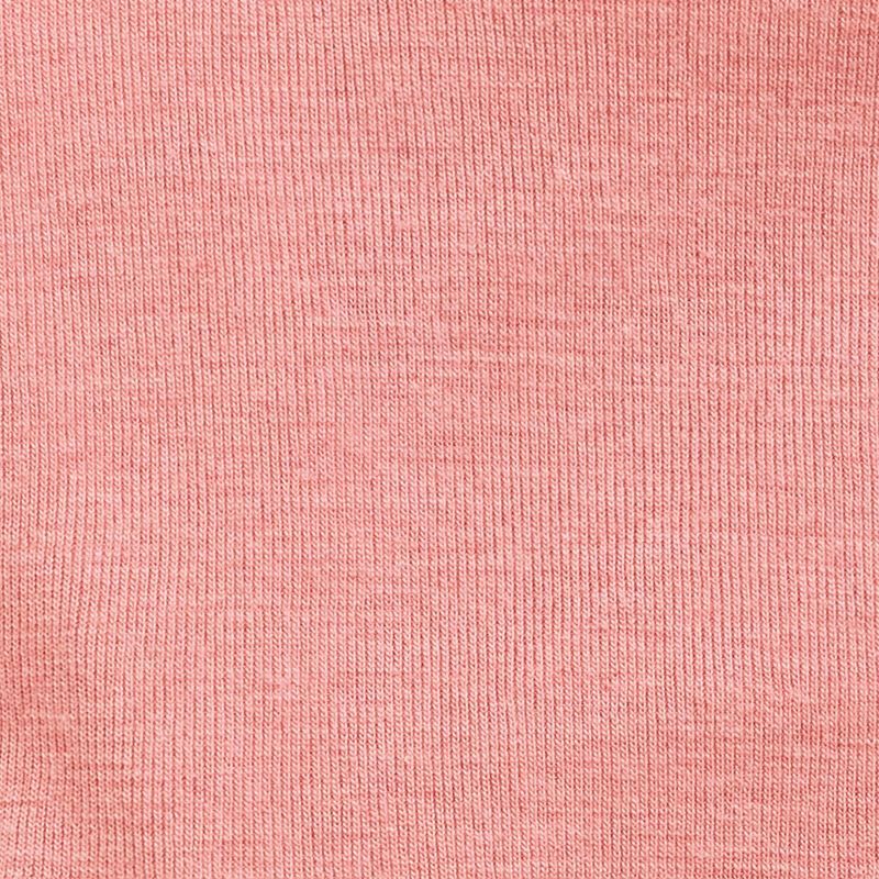 Ulltrøye dame, kort erm, ull med silke - Lys rose - swatch